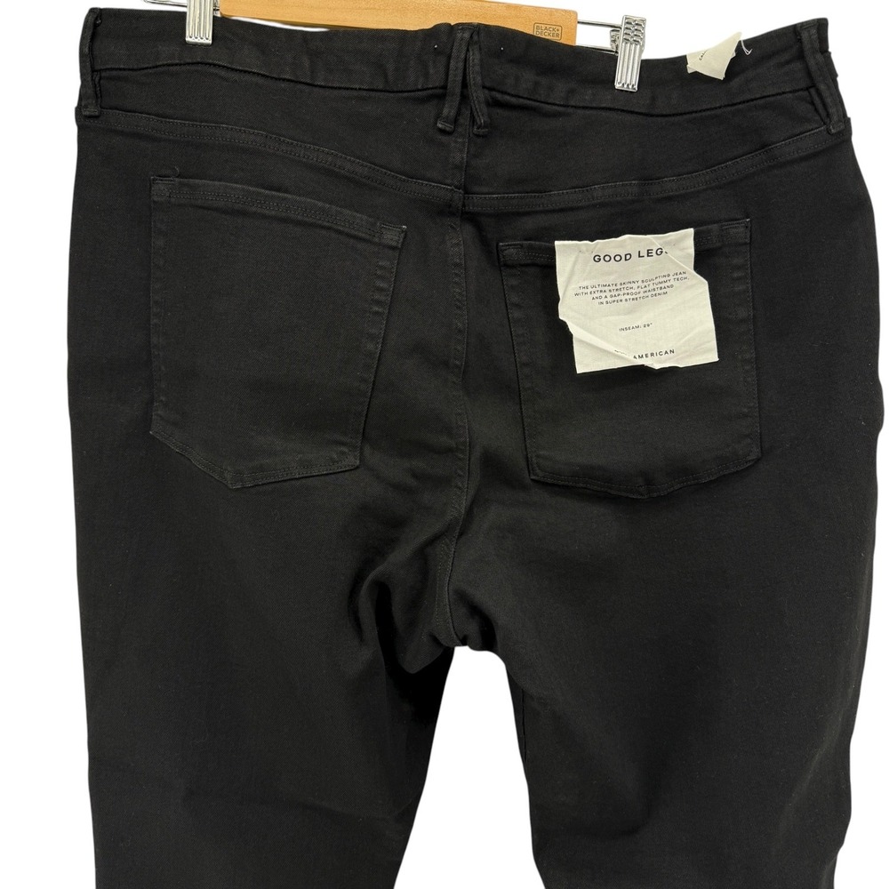 Good American Jeans Women Size 28-32 Black Good Leg Straight Stretch Denim NEW - Picture 11 of 16
